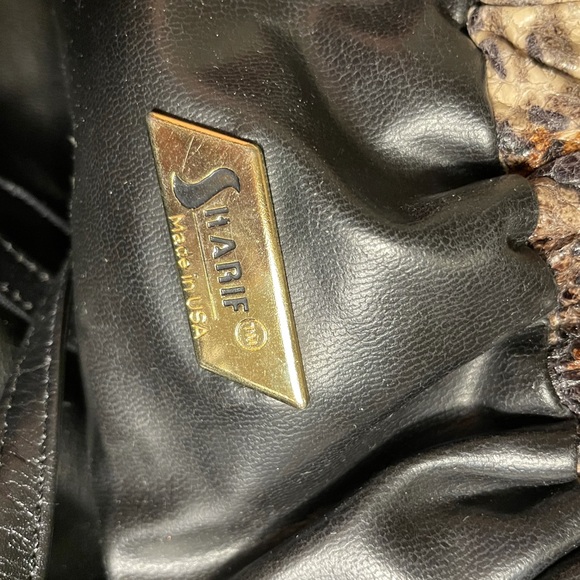 Sharif Genuine Vintage Genuine Python Snakeskin Clutch and Crossbody Handbag - Picture 10 of 17